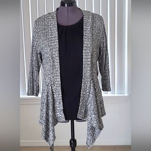 Ashley Blue drape front cardigan